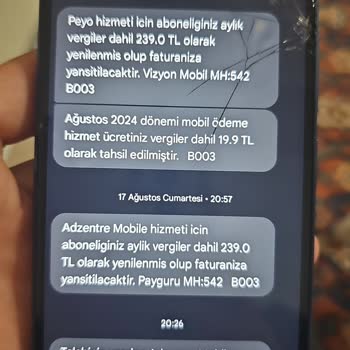 Vodafone Hattımdan İznim Dışında Kesilen Ücretler Hakkında Şikayet