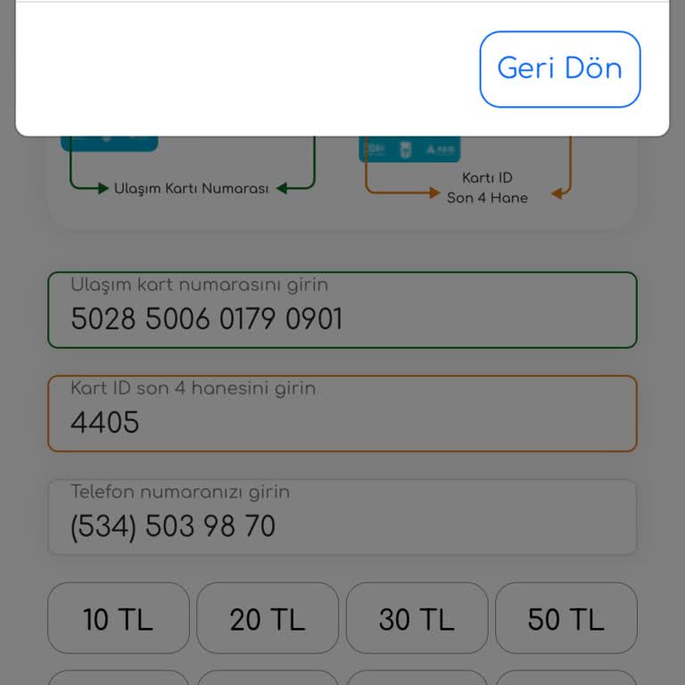 EGO Genel Müdürlüğü Ego Kartım Geçersiz