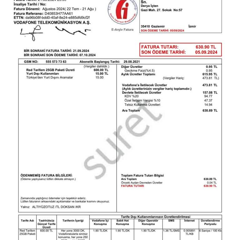 Vodafone'dan Şok Zam: Faturam %300 Arttı!
