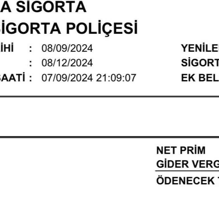 Ankara Sigorta'nın İzinsiz Sağlık Sigorta Poliçesi