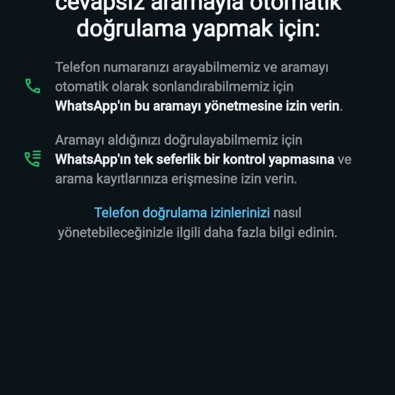 WhatsApp Messenger Doğrulama Sorunu