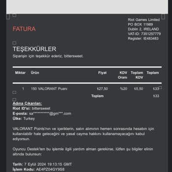 Shopier Valorant Puanları Alımında Yaşanan Sorun Ve İade Talebi