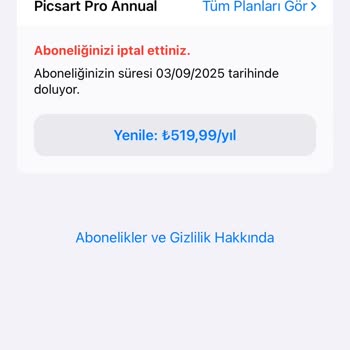 PicsArt Abonelik Mağduruyum Çözüm İstiyorum