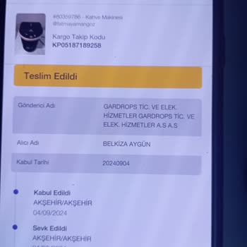 Gardrops İade Kargom Elime Ulaşmadı
