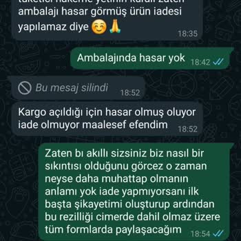 Sekors Faturasız Çalışıyor Ve İade Kabul Etmiyor!