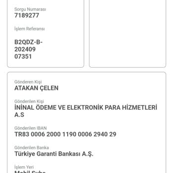 İninal Ödeme Ve Elektronik. Para Hizmetleri. A. Ş.