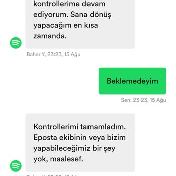 Spotify Ödeme Almama Ve Canlı Destek İlgisizliği