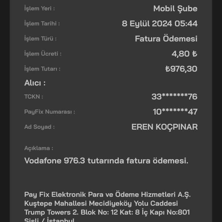 Payfix Telefon Fatura Ödeme Sorunu