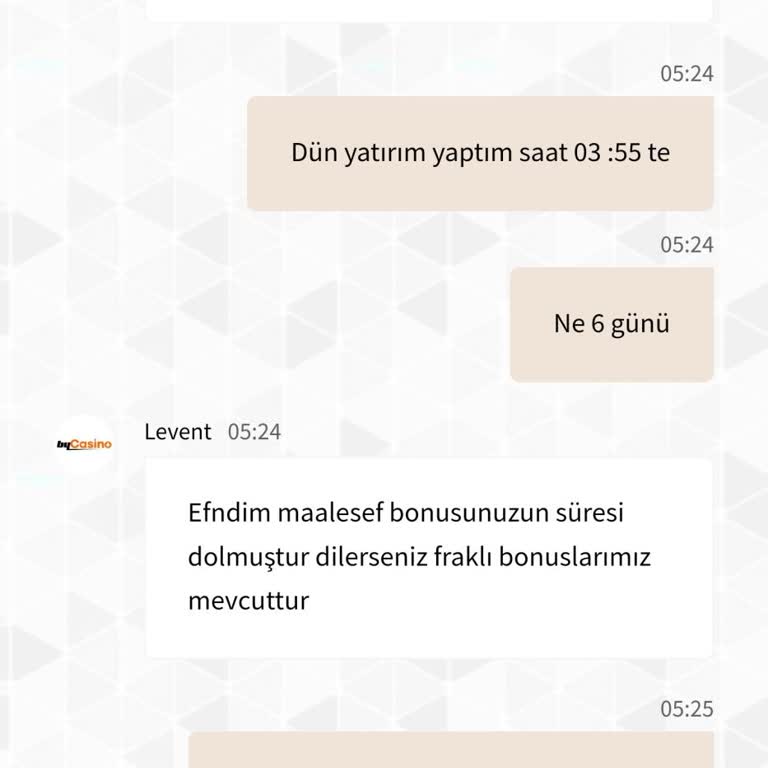 Bycasino Yatırım Bonusu Vermeme