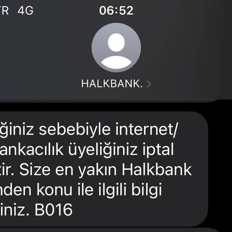 Halkbank Mobil Üyeliğin İptal Olması