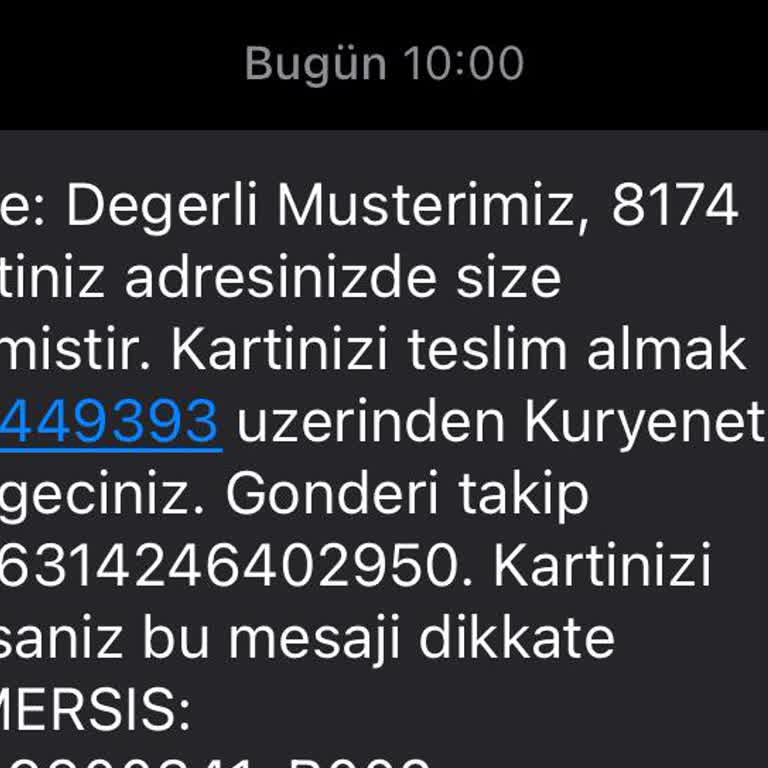 Kuryenet'in 1 Haftadır Ulaştıramadığı Kartım.