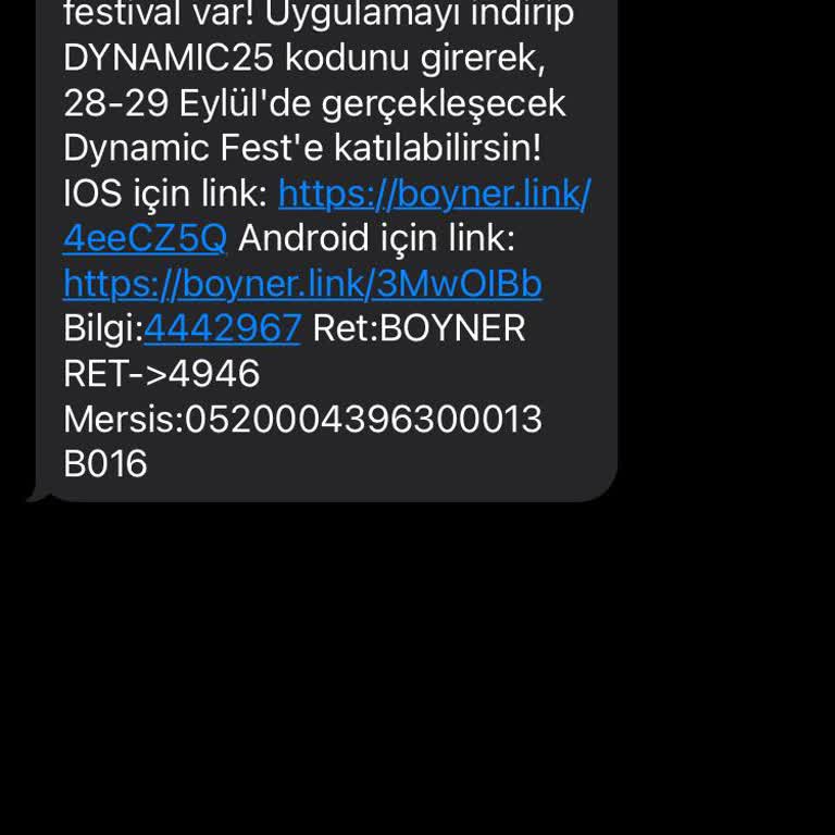 Boyner Her Gün Mesaj Göndermesi