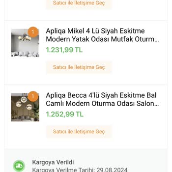 Apliqa Avize Satıcı Ve Firmanın Sorumsuzluğu
