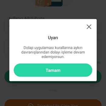 Dolap Uygulamasına Giremiyorum