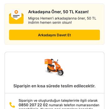 Migros Hemen Şile Sorumsuzluğu