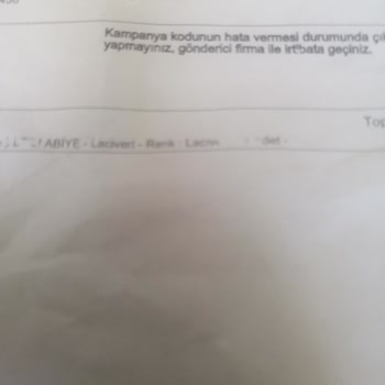 Parla Stores Yanlış Renk Ve Kalitesiz Ürün Gönderimi