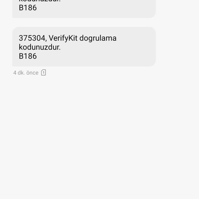Verifykit Bilgim Dışı Kod Gelmesi