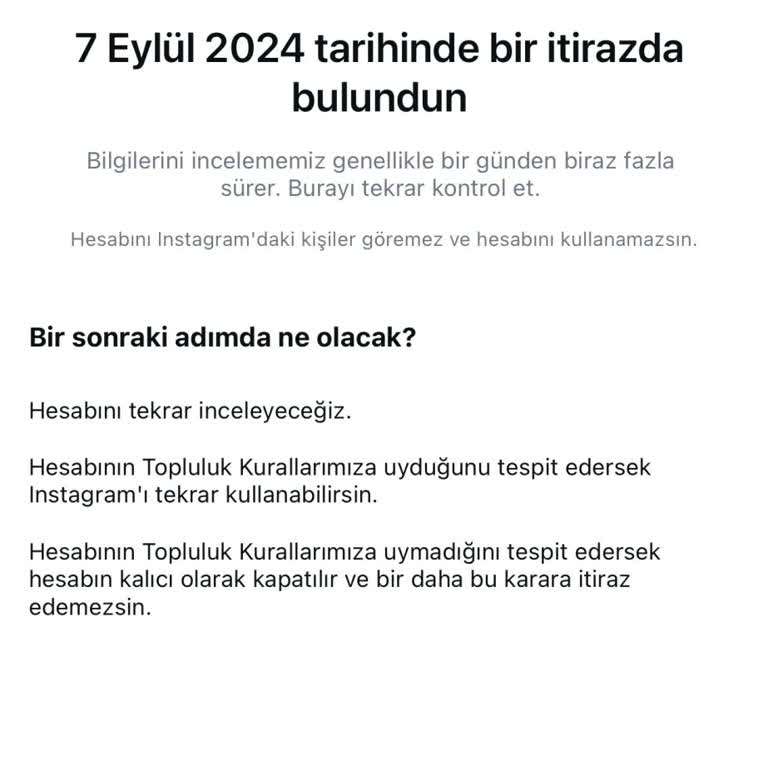 Instagram Hesabım Askıya Alındı!