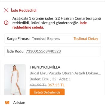 Trendyolmilla Trendyol'da İade Ve Ürün Sorunları Yaşadım