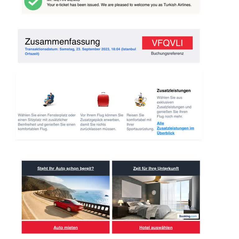 THY Açığa Alınan Bilet İşlem Ücreti (150€)