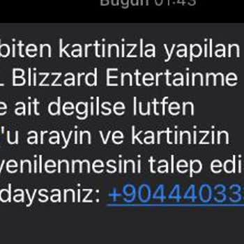 Garanti BBVA Blizard Entertainment'ın Yetkisiz Garanti Bankamdan Güvensiz Çekimleri