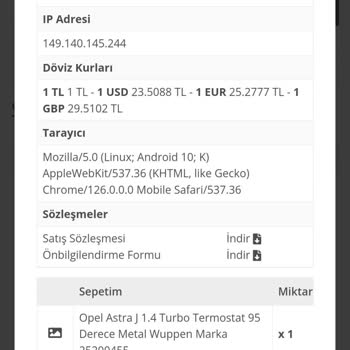 Oto İpek (Ankara) Ankara'da Satın Alınan Termostatın Sorunları