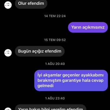 Yalçın Kundura (Ordu) Garanti Sürecinde Yaşanan Sorunlar