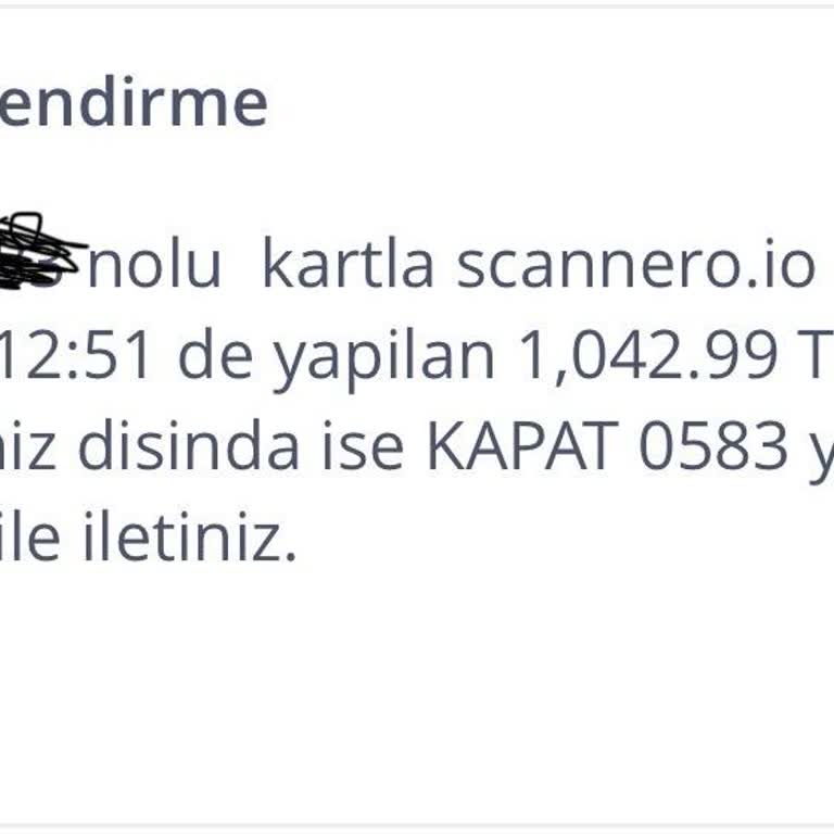 Scannero Para İademi İstiyorum