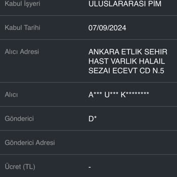 PTT Kargo PTT Sisteme Yanlış Adres Girildi