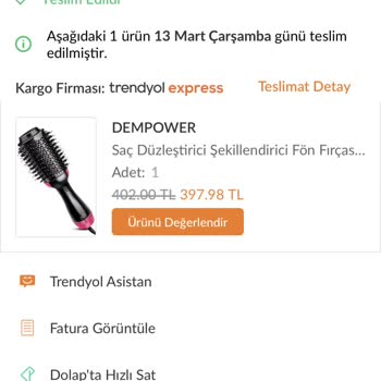 Dempower Fırçalı Saç Şekillendiricisi