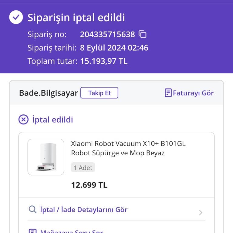 N11 Aldığım Ürün Benden Habersiz İptal Edilmiş