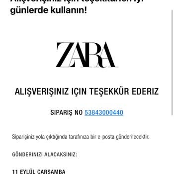 Zara Kendi Kendine Siparişimi İptal Etti