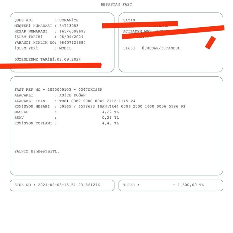 Scaybutik Yanıltıcı IBAN Talimatıyla 1500 TL Kaybı