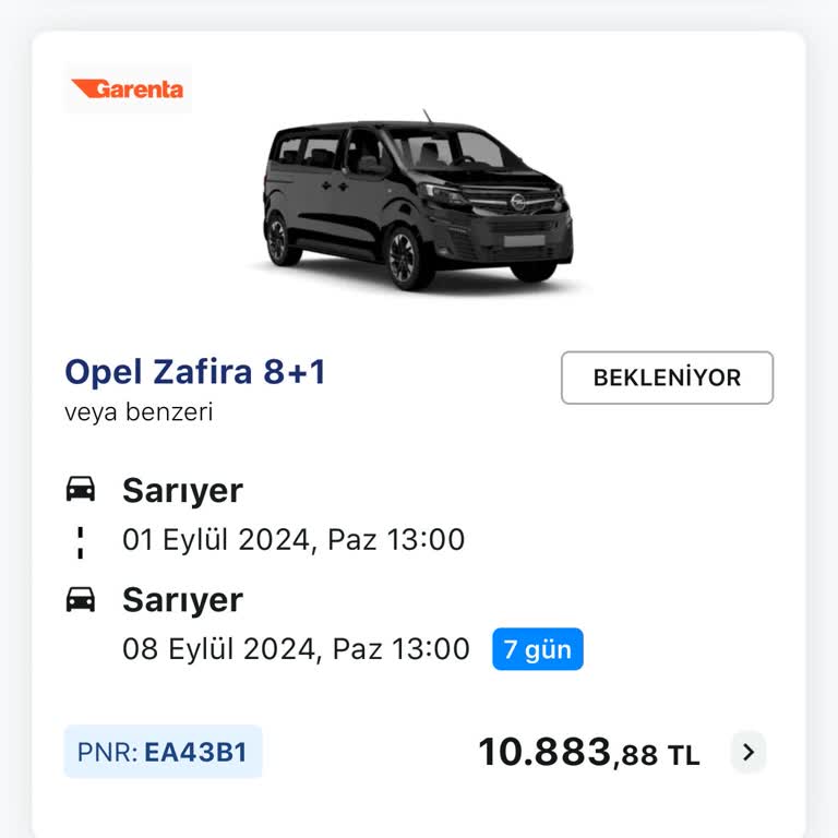 Garenta 8+2'lik Araç Yerine 5 Kişilik Araç Verdi Tatilimiz Mahvoldu