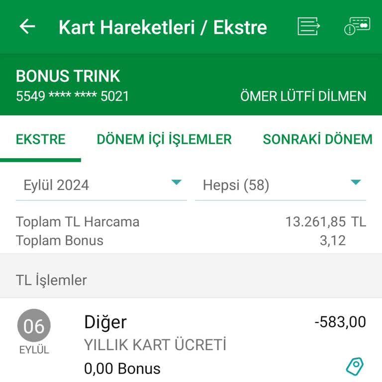 Garanti BBVA Garanti Bonus Kartı Aidat İadesi