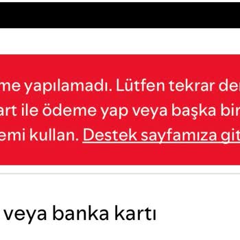 Nays Kartımla Spotify Ödememi Gerçekleştiremiyorum