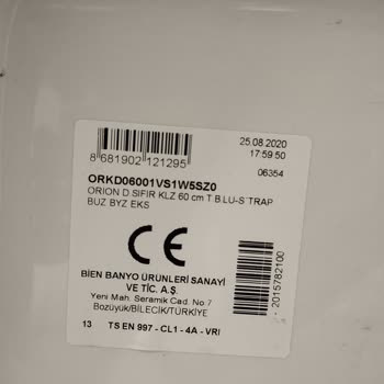 Bien Seramik Klozet Kullanamıyor Arızalı Üretim