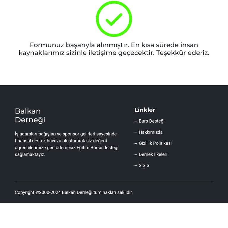 Burs Vaadiyle Dolandırıcılık Balkanlar Derneği Burs Başvurusunda Kişisel Bilgilerimin Güvenliği Hakkında Endişelerim Var