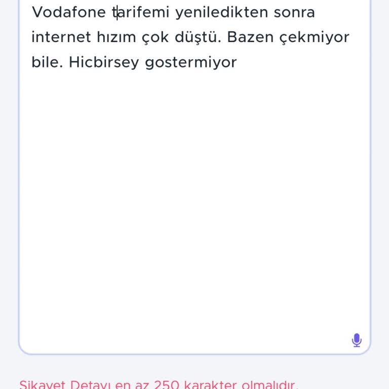Vodafone Tarife Yenilemesi Sonrası İnternet Hızı ve Çekim Problemleri
