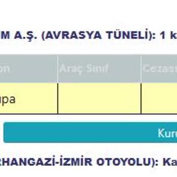 Avrasya Tüneli Avt Ödemesini HGS Üzerinden Aldığı Geçiş İçin Borç Çıkarması