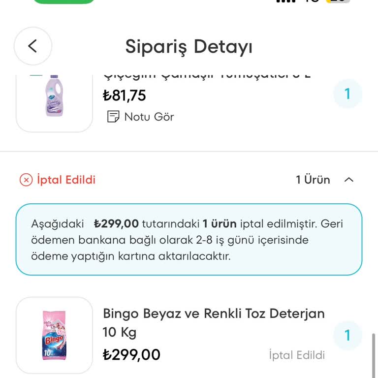 A101 Kapıda Haber Vermeden İptal Etme Sorunu
