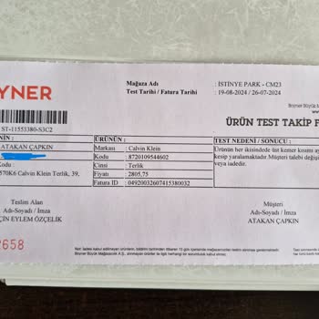 Boyner Ayıplı Olan Ürünü İade Almıyor Değişim Yapmıyor