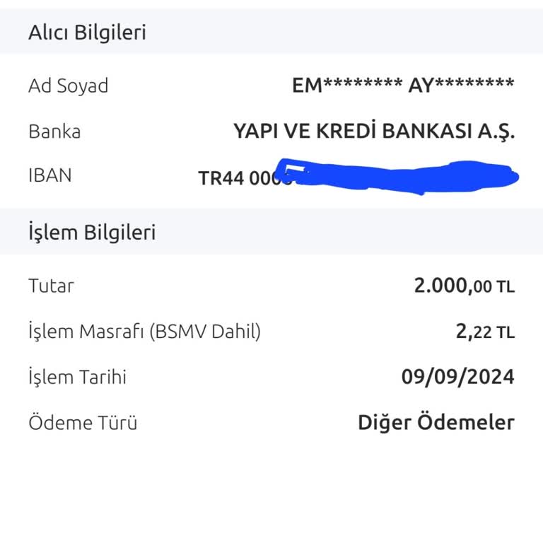 Yapı Kredi EFT Emri İçin 2.22 TL Kesiyor