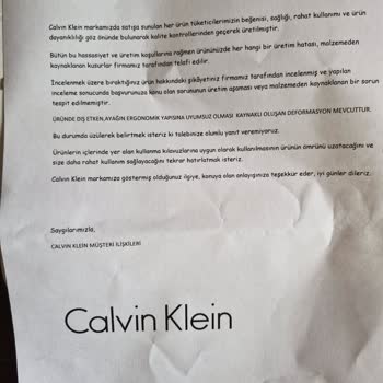 Calvin Klein Terlik Eşimin Ayaklarını Yara Yaptı.