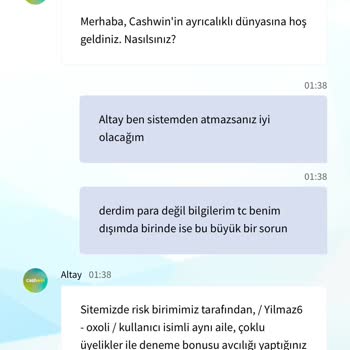 Cashwin Hesabımın Kapatılması Dönüş Alamıyorum