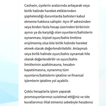 Cashwin Hesabımın Kapatılması Dönüş Alamıyorum