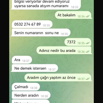 Numaram Kullanılarak Açılan Sahte Telegram Hesabı
