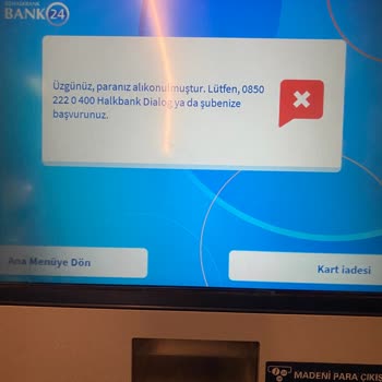 Halkbank ATM Si Paramı Bloke Etti