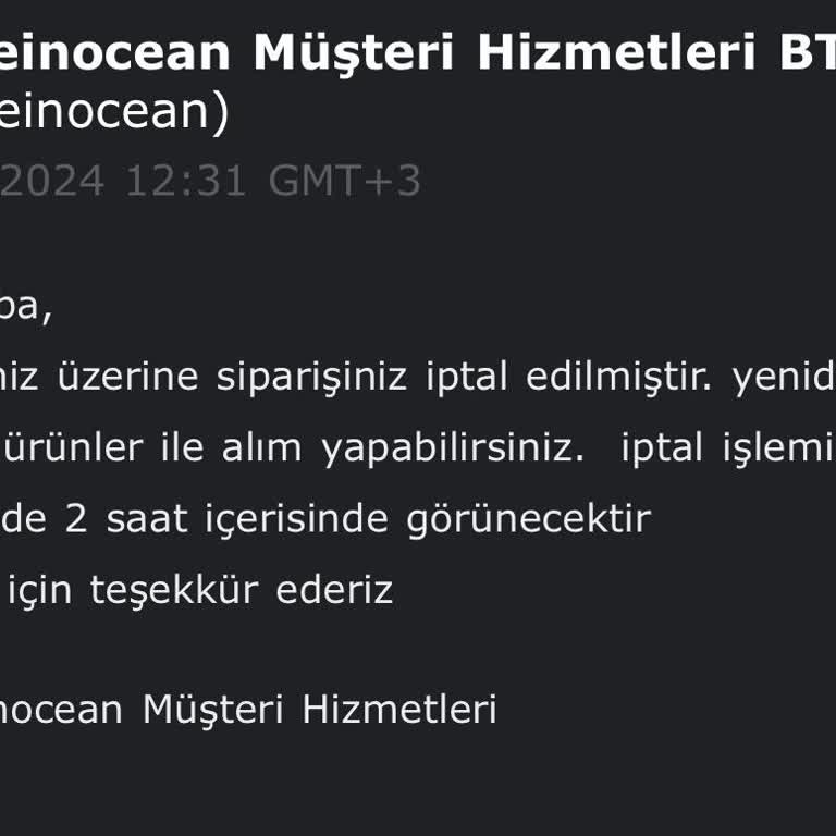 Proteinocean Markası İade Aldığı Halde Ücret İadesi Yapmıyor