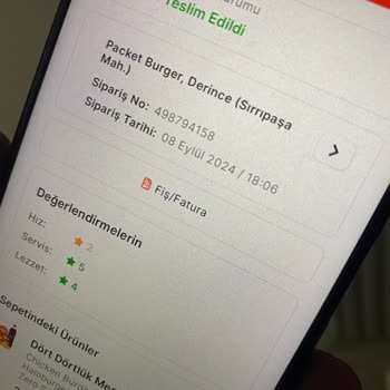 Packet Burger Eksik Malzemelerle Gelen Hamburger Siparişi